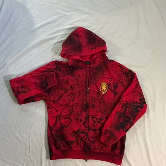 Red BB Graffiti Skater Jacket Medium (Check Description!) Free Shipping